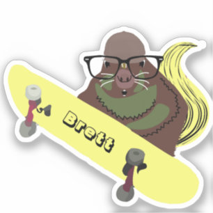 Naughty Eichhörnchen #601 Brett Skateboarding Aufkleber