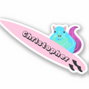 Naughty Eichhörnchen #625 Surfen Aufkleber