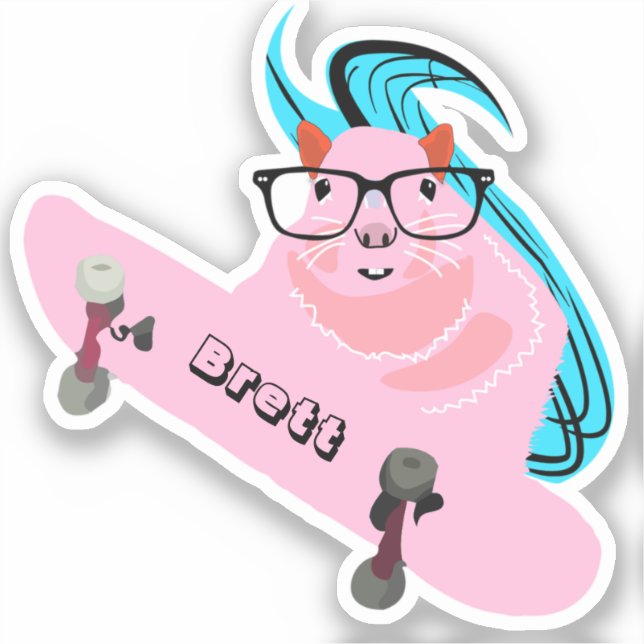 Naughty Eichhörnchen #633 Brett Skateboarding Aufkleber (Vorderseite)