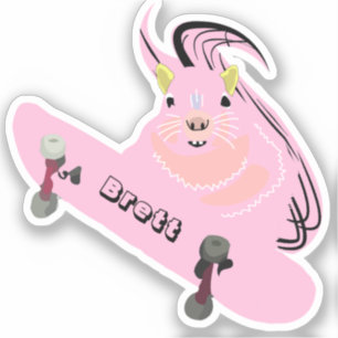 Naughty Eichhörnchen #698 Brett Skateboarding Aufkleber