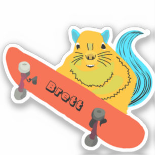 Naughty Eichhörnchen #704 Brett Skateboarding Aufkleber