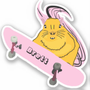 Naughty Eichhörnchen #734 Brett Skateboarding Aufkleber
