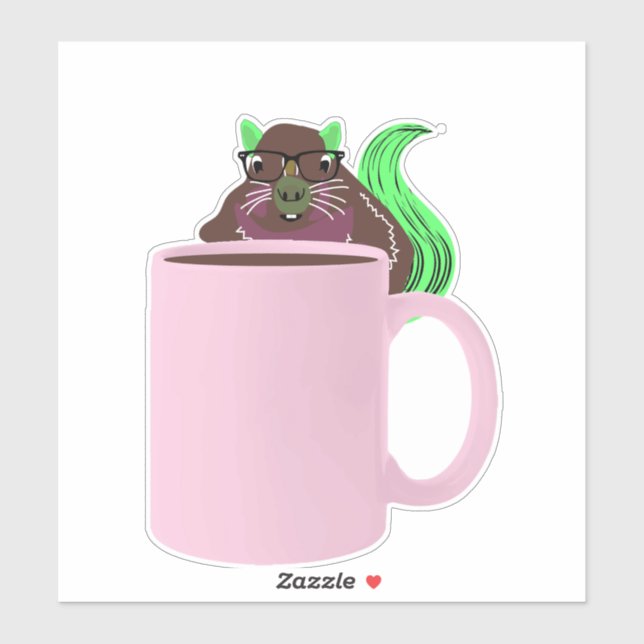 Naughty-Eichhörnchen #739 Aufkleber (Blatt)