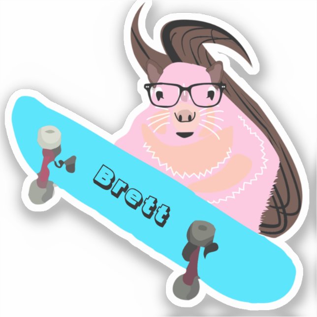 Naughty Eichhörnchen #746 Brett Skateboarding Aufkleber (Vorderseite)