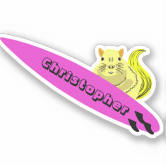 Naughty Eichhörnchen #754 Surfen Aufkleber