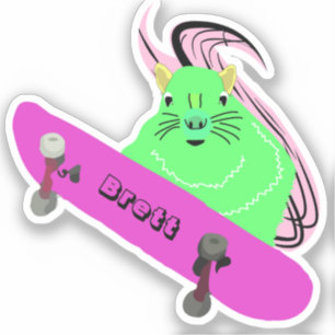 Naughty Eichhörnchen #763 Brett Skateboarding Aufkleber