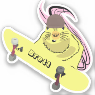 Naughty Eichhörnchen #767 Brett Skateboarding Aufkleber