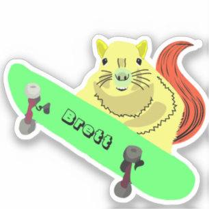 Naughty Eichhörnchen #789 Brett Skateboarding Aufkleber