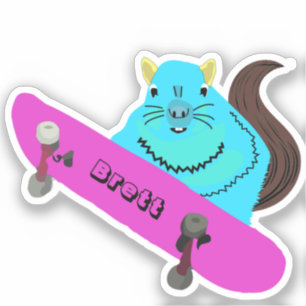 Naughty Eichhörnchen #793 Brett Skateboarding Aufkleber