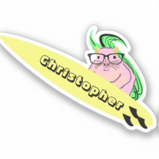 Naughty Eichhörnchen #804 Surfen Aufkleber