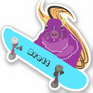 Naughty Eichhörnchen #854 Brett Skateboarding Aufkleber