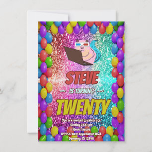 Naughty Eichhörnchen Internet-Party Geburtstag Ein Einladung