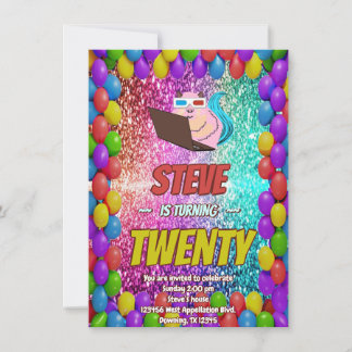 Naughty Eichhörnchen Internet-Party Geburtstag Ein Einladung