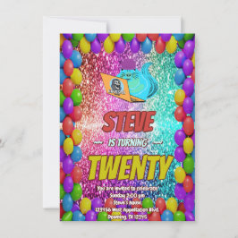 Naughty Eichhörnchen Internet-Party Geburtstag Ein Einladung