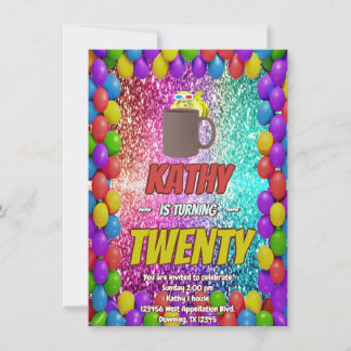 Naughty Eichhörnchen Kaffee Geburtstagsparty Einla Einladung