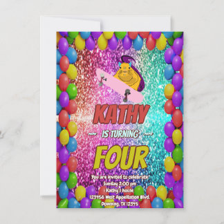 Naughty Eichhörnchen Skateboard Geburtstagsparty E Einladung