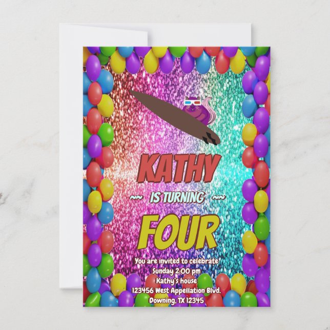 Naughty Eichhörnchen Spaß Geburtstag Backen Party  Einladung (Vorderseite)