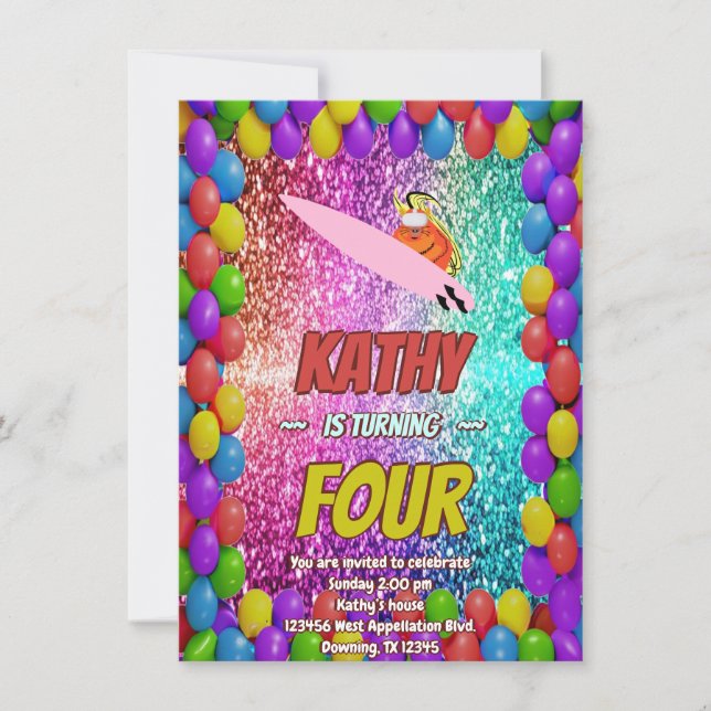 Naughty Eichhörnchen Spaß Geburtstag Backen Party  Einladung (Vorderseite)