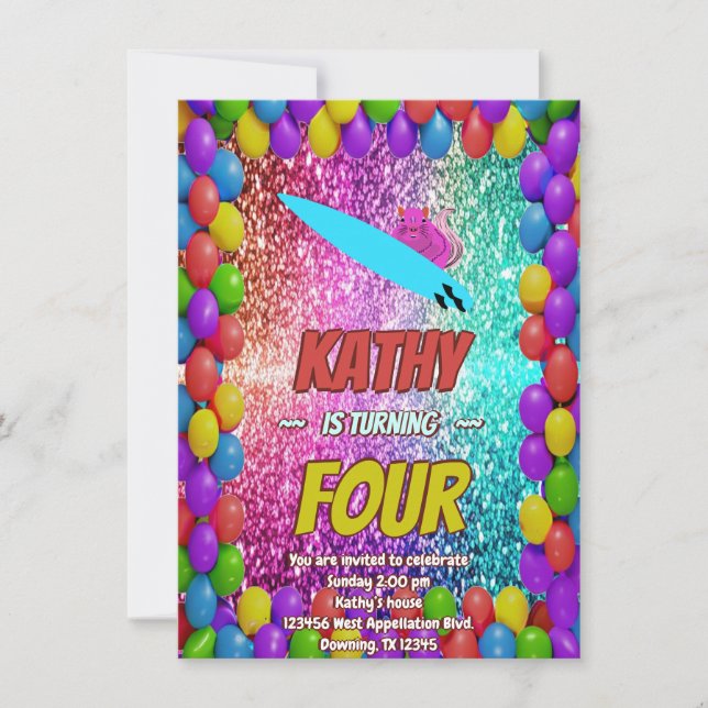 Naughty Eichhörnchen Spaß Geburtstag Backen Party  Einladung (Vorderseite)