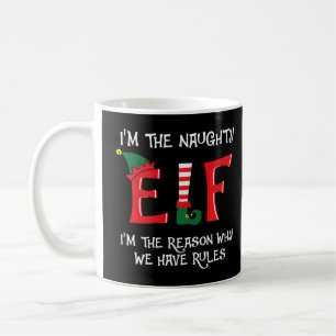 Naughty Elf Matching Family Group Weihnachts-Party Kaffeetasse