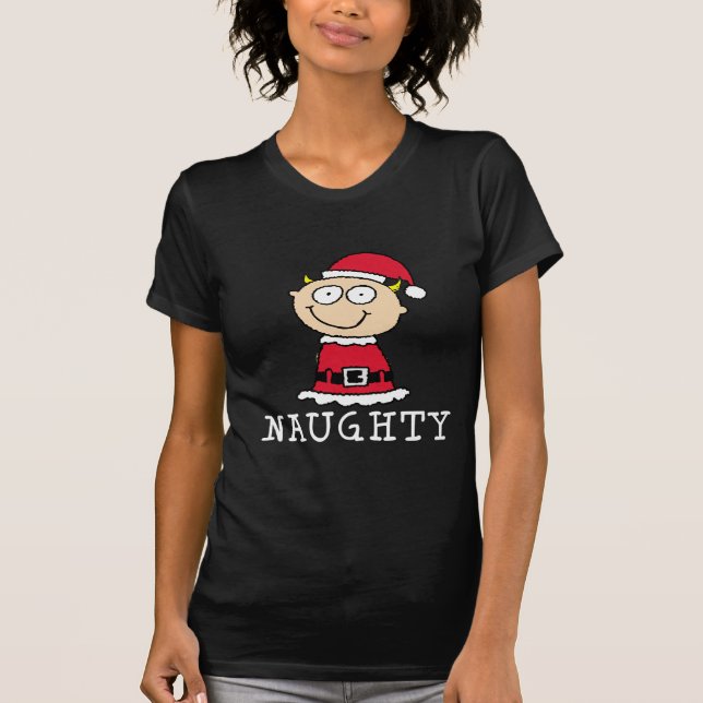 Naughty Elf T - Shirt (Vorderseite)