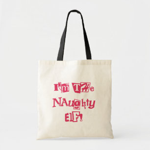 Naughty Elf T - Shirt und Geschenke Tragetasche