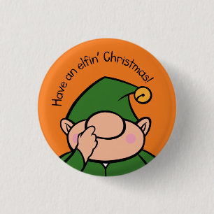 Naughty Elves Picker Weihnachts-Abzeichen Button