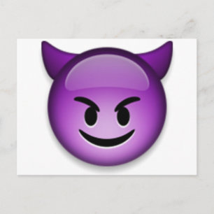 Naughty Emoji face Postkarte