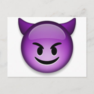 Naughty Emoji face Postkarte