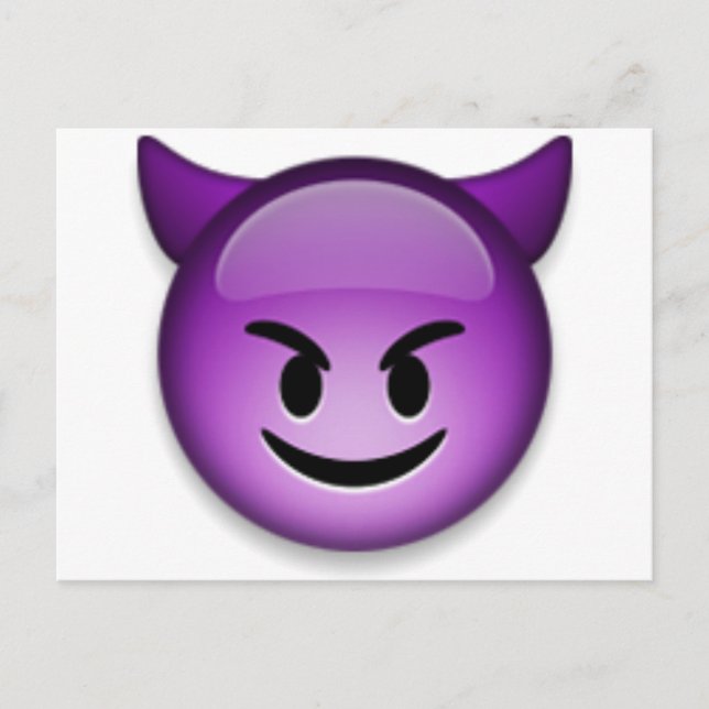 Naughty Emoji face Postkarte (Vorderseite)