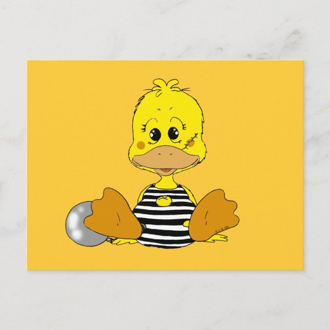 Naughty-Ente Postkarte (Vorderseite)