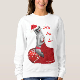 Naughty Fun Novelty Ladys Christmas Jumper Xmas Sweatshirt