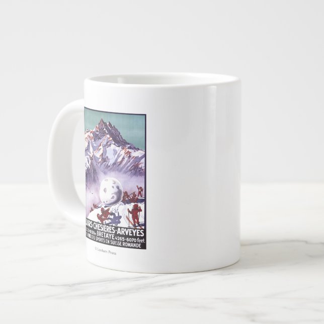 Naughty Gnomaden Riesenschneeball-Poster Jumbo-Tasse (Vorderseite Links)