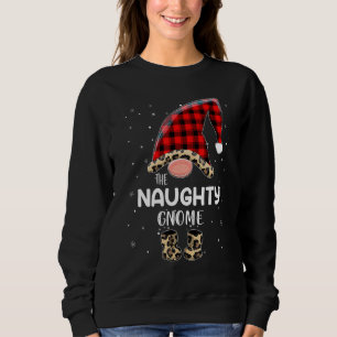 Naughty Gnome Buffalo Kariert Matching Family Chri Sweatshirt