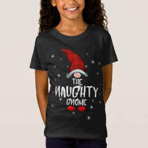 Naughty Gnome Familie Weihnachten Pajama Naughty G T-Shirt