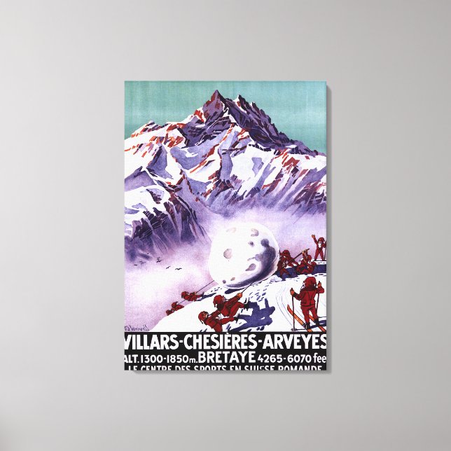 Naughty Gnomes machen Riesenschneeballplakat Leinwanddruck (Vorderseite)