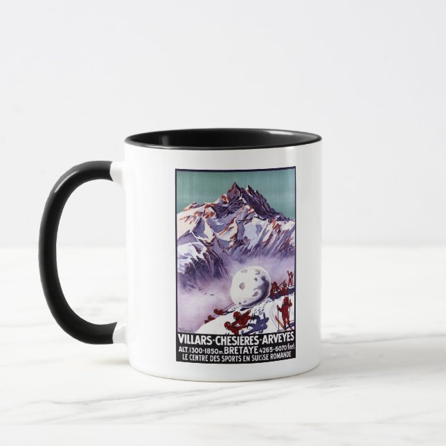 Naughty Gnomes machen Riesenschneeballplakat Tasse (Links)