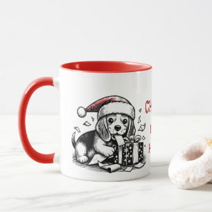 Naughty Helper Beagle Weihnachtsgeschenke Personal Tasse