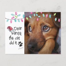 Naughty Hund Funny Lieber Weihnachtsbrief Foto Hun Feiertagspostkarte