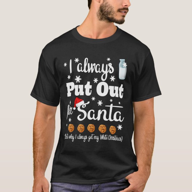 Naughty ich immer für Weihnachtsgeschenk ausstelle T-Shirt (Vorderseite)