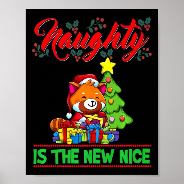 Naughty Is The New Nice Christmas Santa Xmas Premi Poster (Vorne)