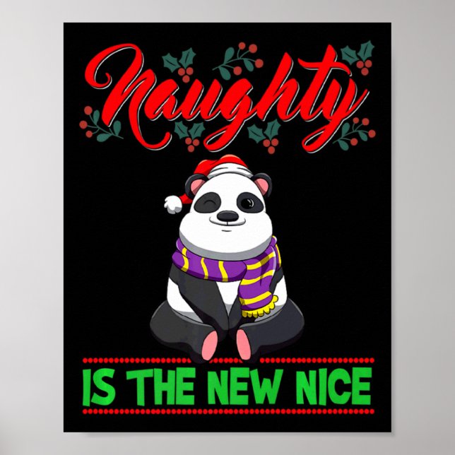 Naughty Is The New Nice Christmas Santa Xmas Premi Poster (Vorne)