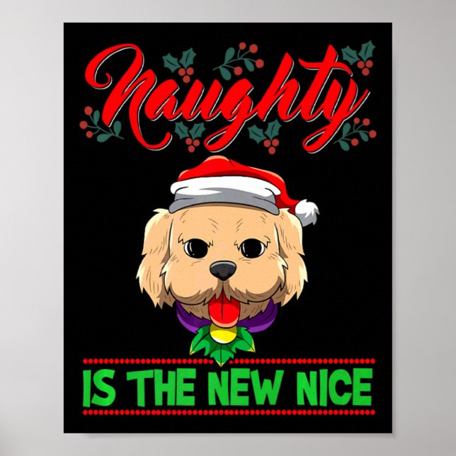 Naughty Is The New Nice Christmas Santa Xmas Premi Poster (Vorne)
