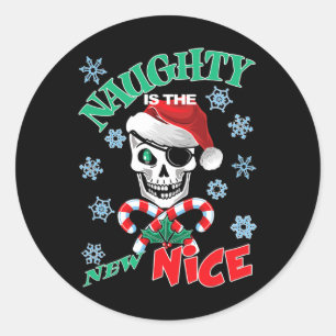Naughty ist das neue schöne Weihnachtsfest auf der Runder Aufkleber