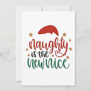 Naughty ist der neue schöne Weihnachtsmann Einladung