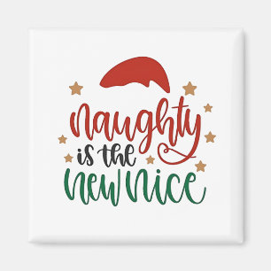 Naughty ist der neue schöne Weihnachtsmann Magnet