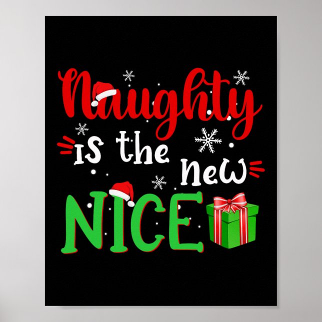 Naughty ist der neue schöne Weihnachtsmann Weihnac Poster (Vorne)