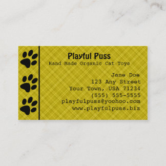 Naughty Kitty Gold Business Card Visitenkarte