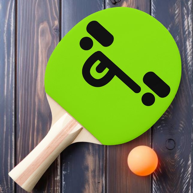 Naughty Konfuse Face Green Ping Pong Paddle Tischtennis Schläger (Von Creator hochgeladen)