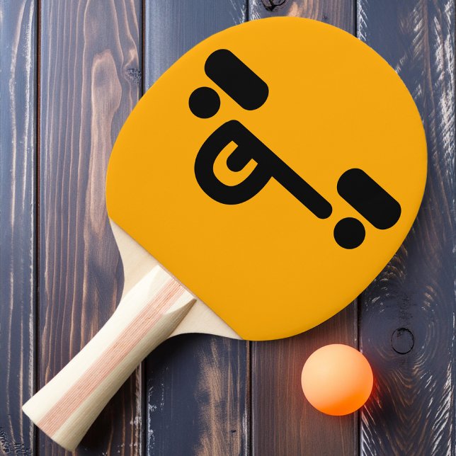 Naughty Konfuse Face Orange Ping Pong Paddle Tischtennis Schläger (Von Creator hochgeladen)
